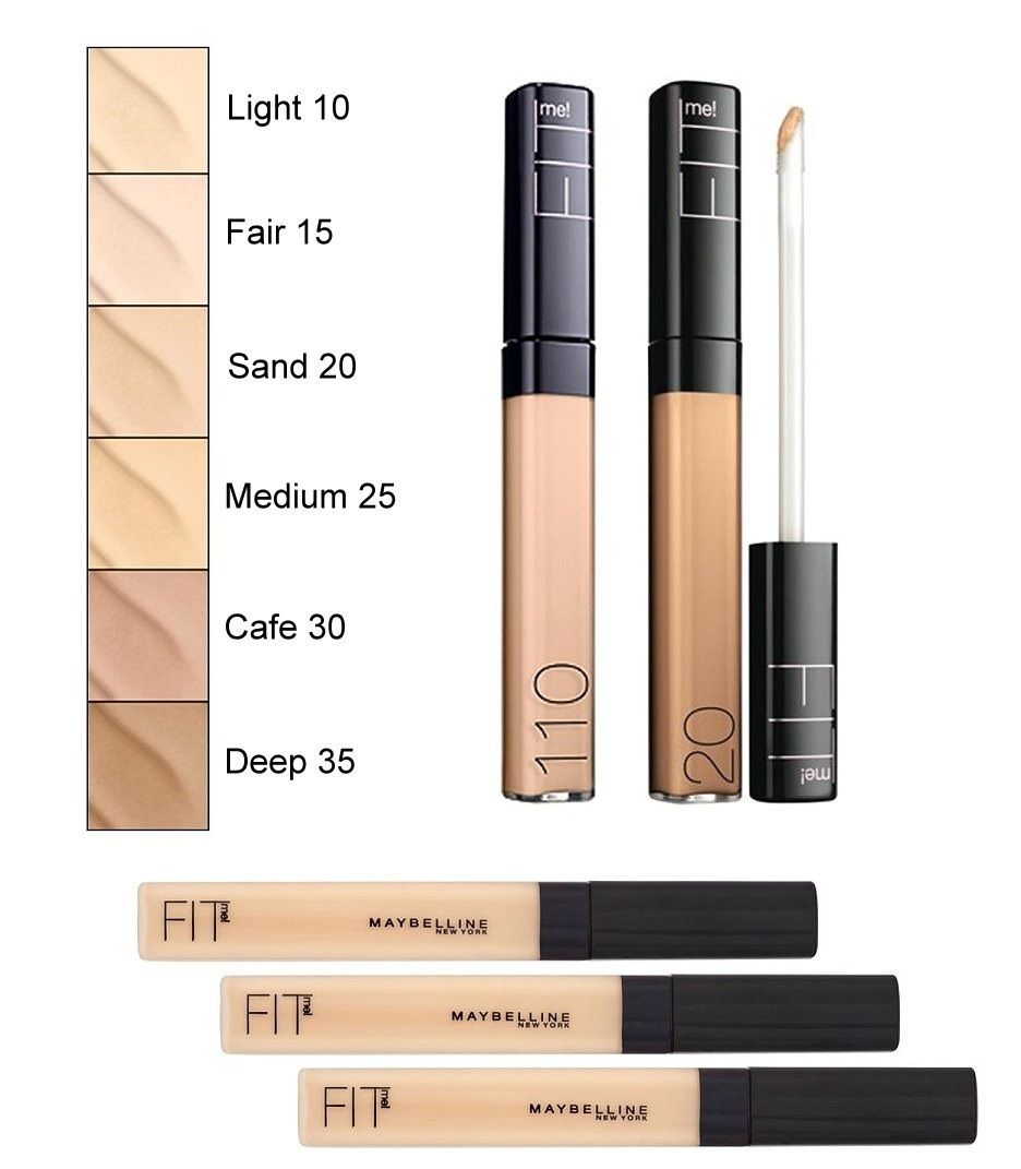 maybelline fit me concealer shades review