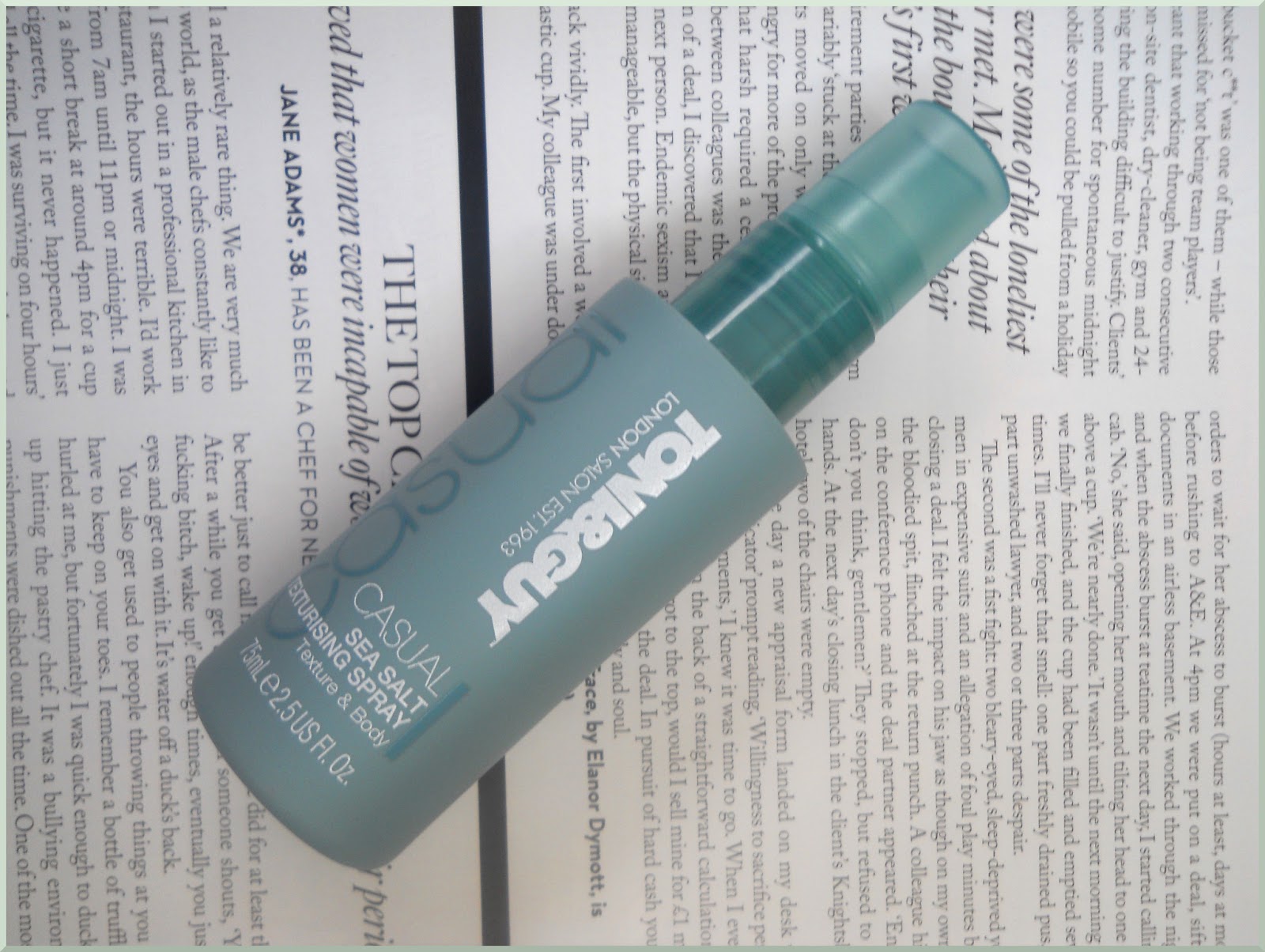 toni and guy rough texturising spray review